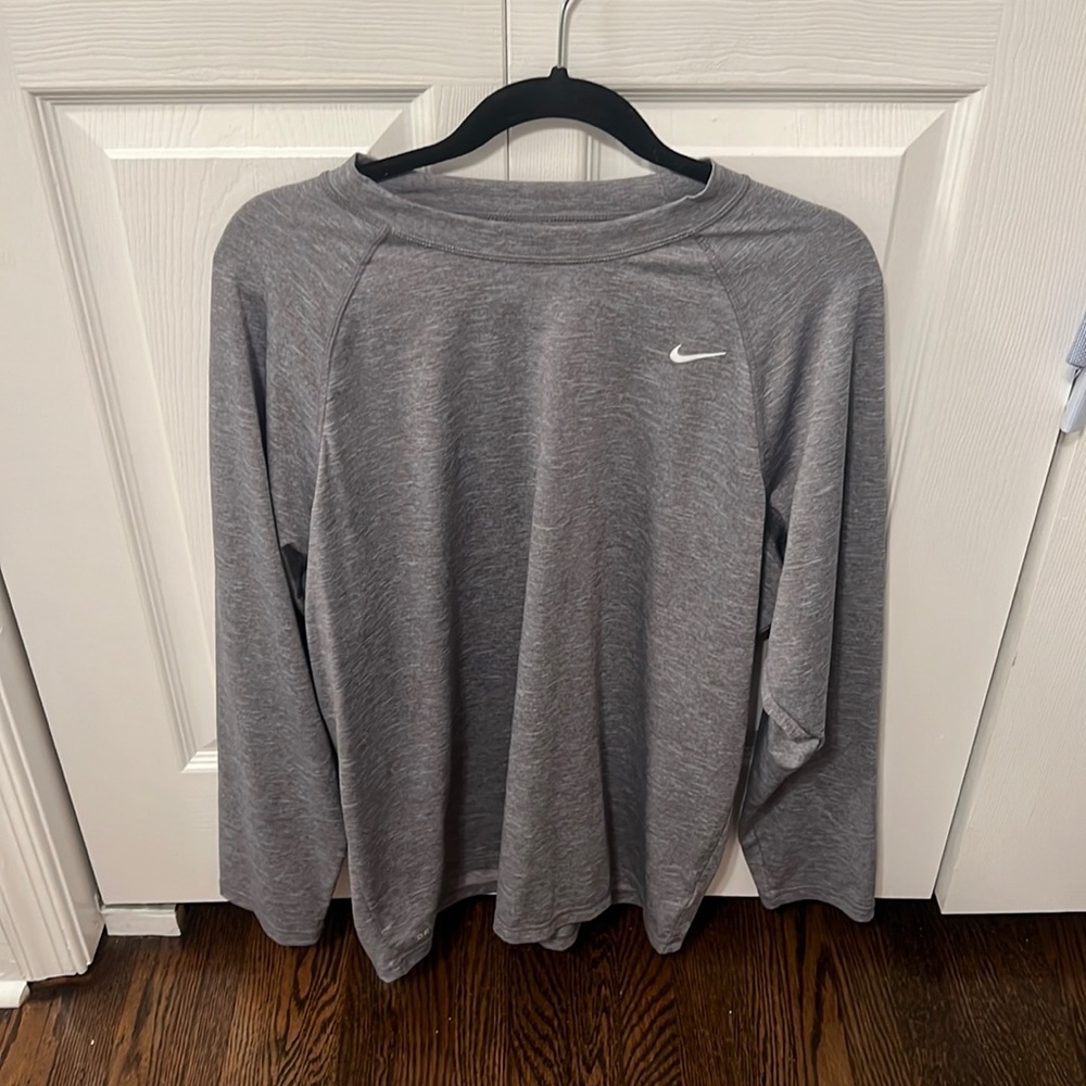 Nike Dri-Fit Gray Long Sleeve Top